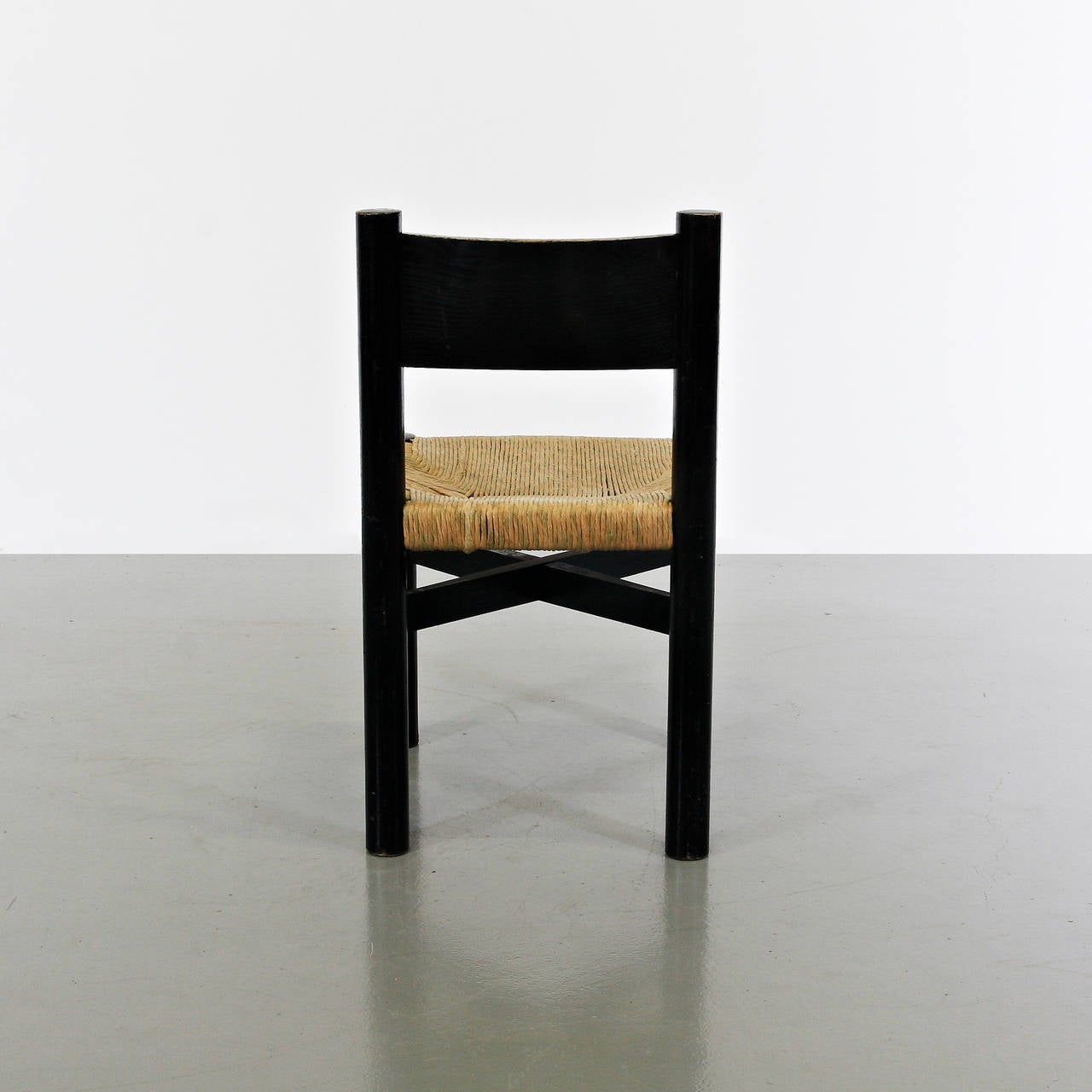 French Rare Charlotte Perriand Low Meribel Chair, circa 1950