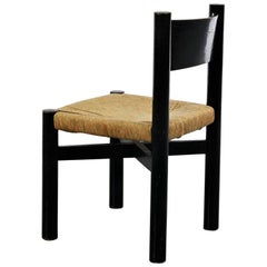 Vintage Rare Charlotte Perriand Low Meribel Chair, circa 1950