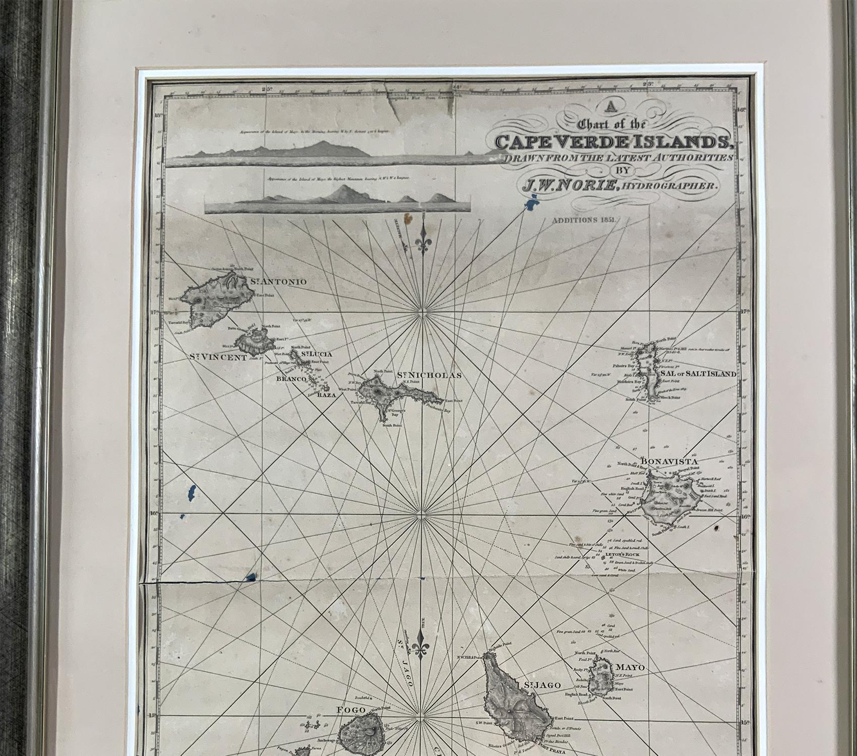 Rare Chart from 1851 Whaling Grounds In Good Condition In Norwell, MA