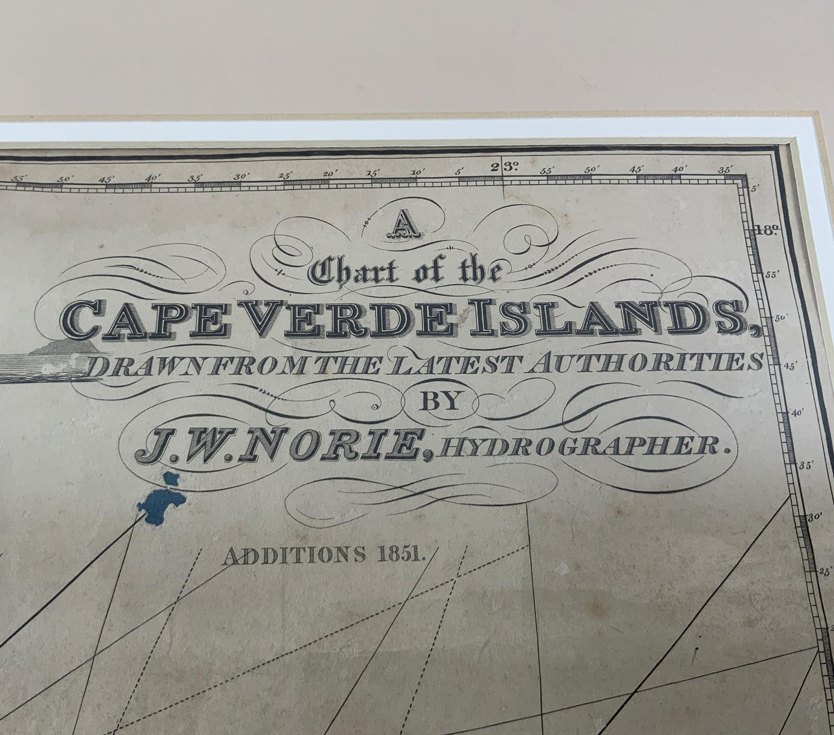 Mid-19th Century Rare Chart from 1851 Whaling Grounds