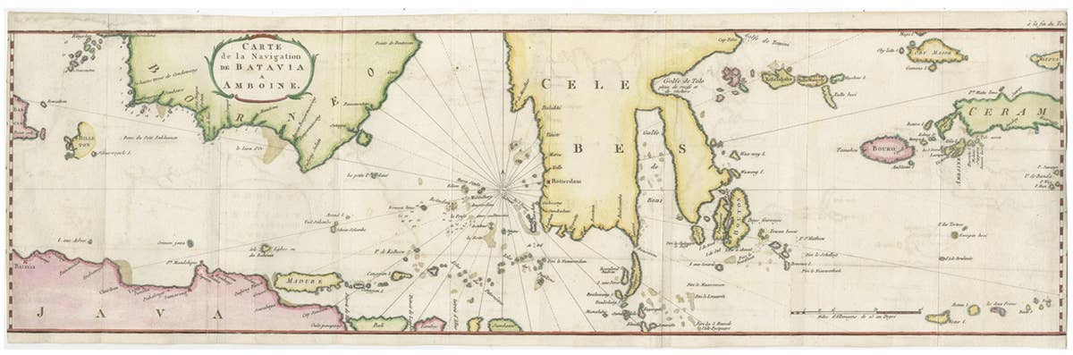 Rare Chart of Indonesia Including Borneo, Java, Celebes, Ceram and More, 1779