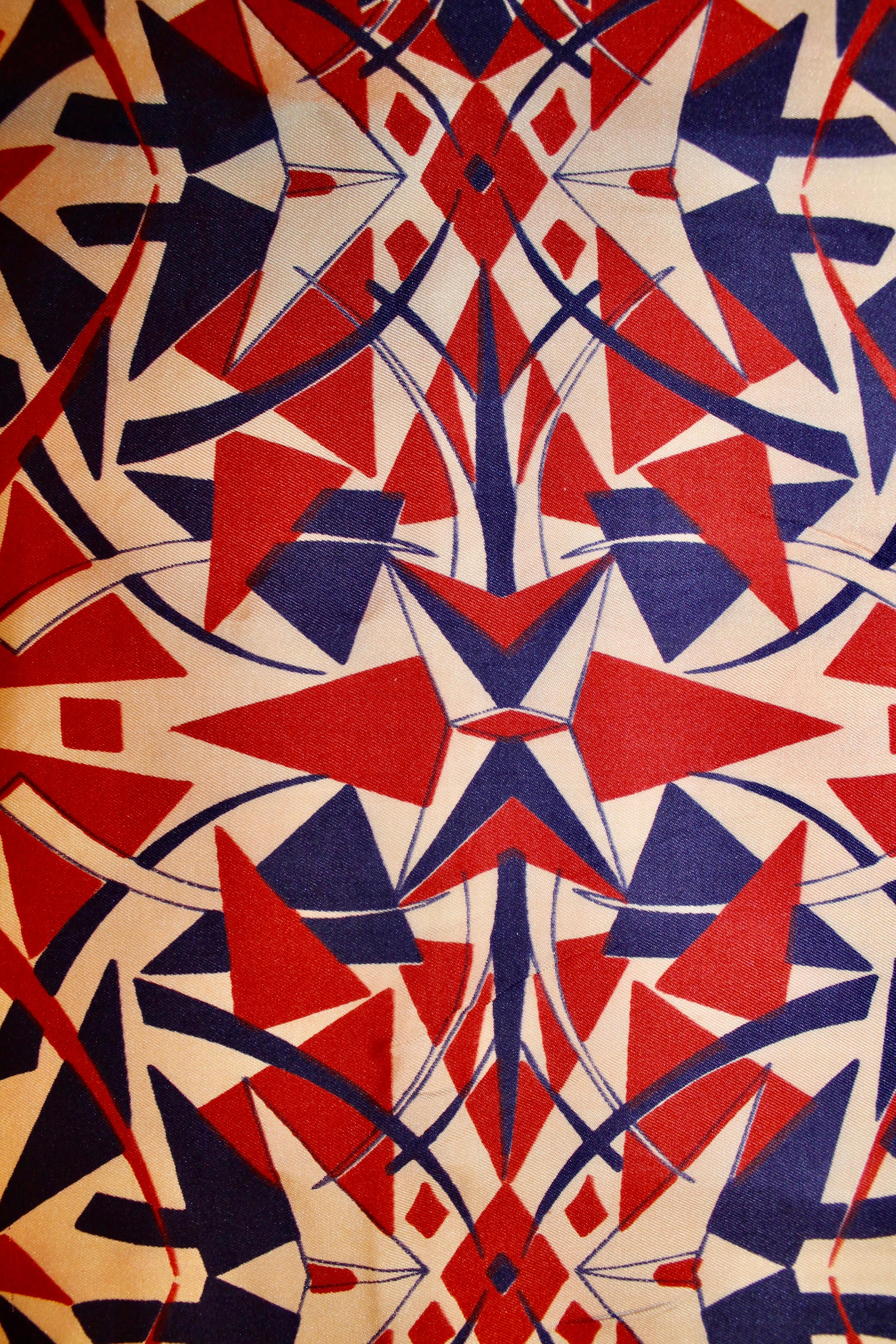Rare écharpe Cheney Silks Art Deco en vente 4