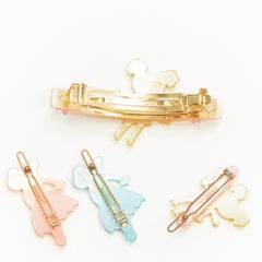 raro CHIC & MODE Alexandre Zouari crystal Fairy Mouse fermaglio per capelli X4