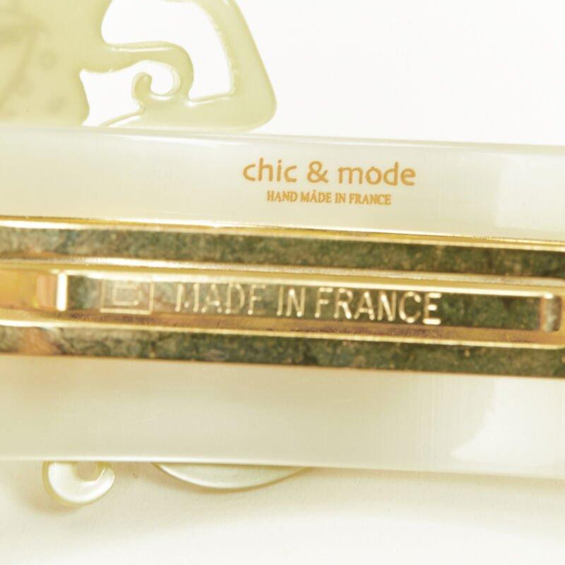 rare CHIC & MODE Alexandre Zouari pinces à cheveux crabe sirène jaune pastel X4 Pour femmes en vente