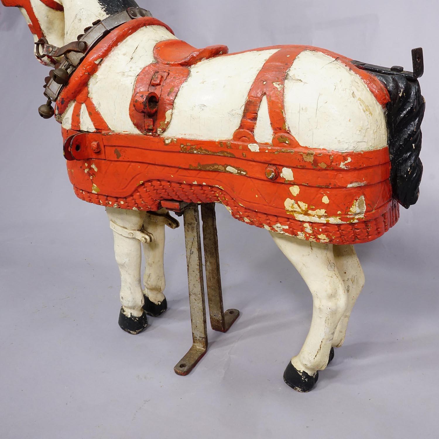 Seltenes Kinderkarussell Pit Horse, Deutschland ca. 1900s im Angebot 1