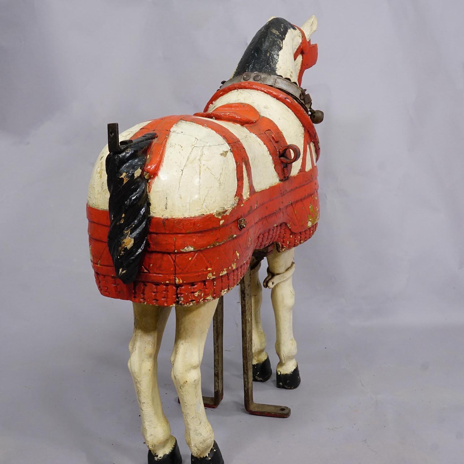 Seltenes Kinderkarussell Pit Horse, Deutschland ca. 1900s im Angebot 2