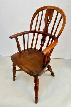 Rare Early 19th Century Child's Windsor Armchair