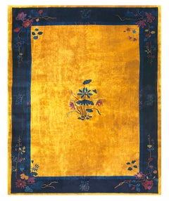 Rare tapis chinois Art Déco  9' 0'' x11' 4''