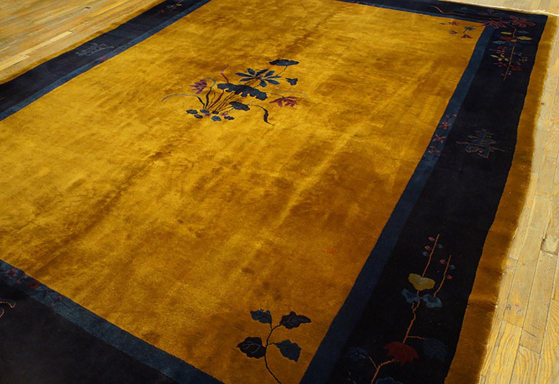 Rare Chinese Art Deco Rug  9' 0'' x11' 4''  For Sale 1