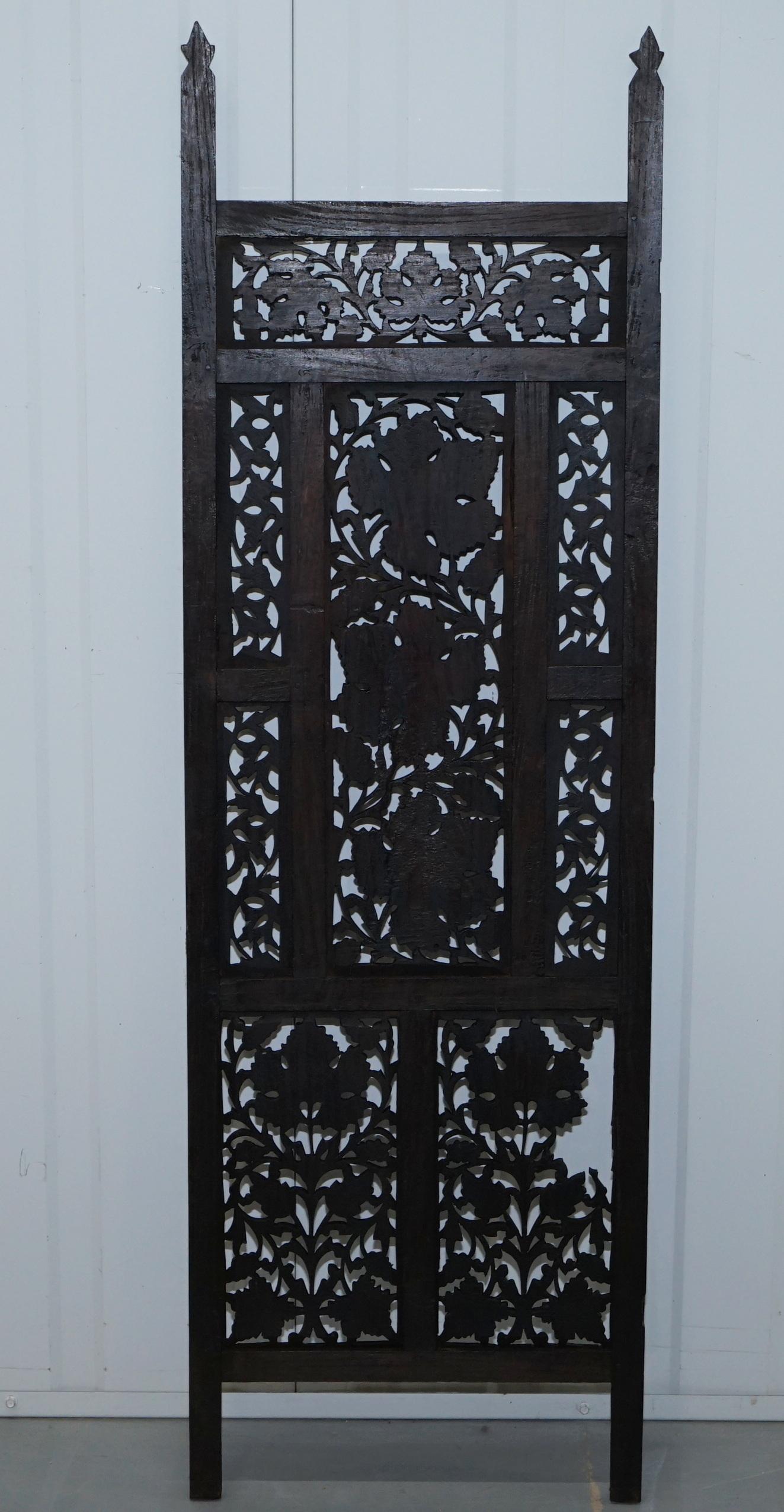 Rare Chinese Fretwork Carved Wall Panels Depicting Leaves Solid Teak Art Wood 13