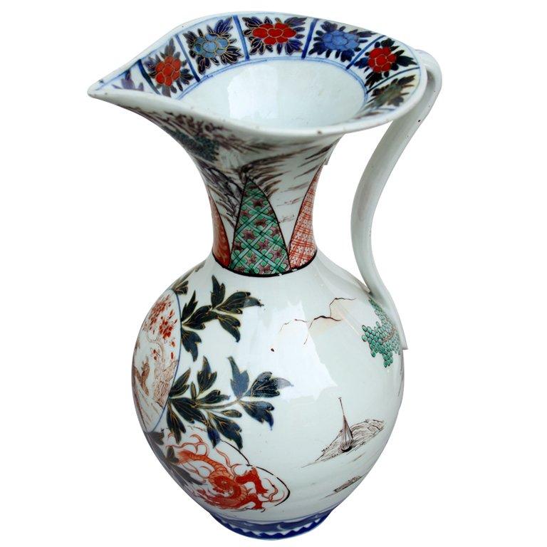 Rare Chinese Imari Porcelain Pitcher For Sale