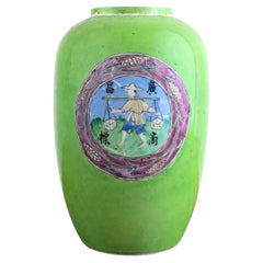 Rare Chinese Kong Cheong Porcelain Soy Sauce Shop Advertising Jar, c.1920