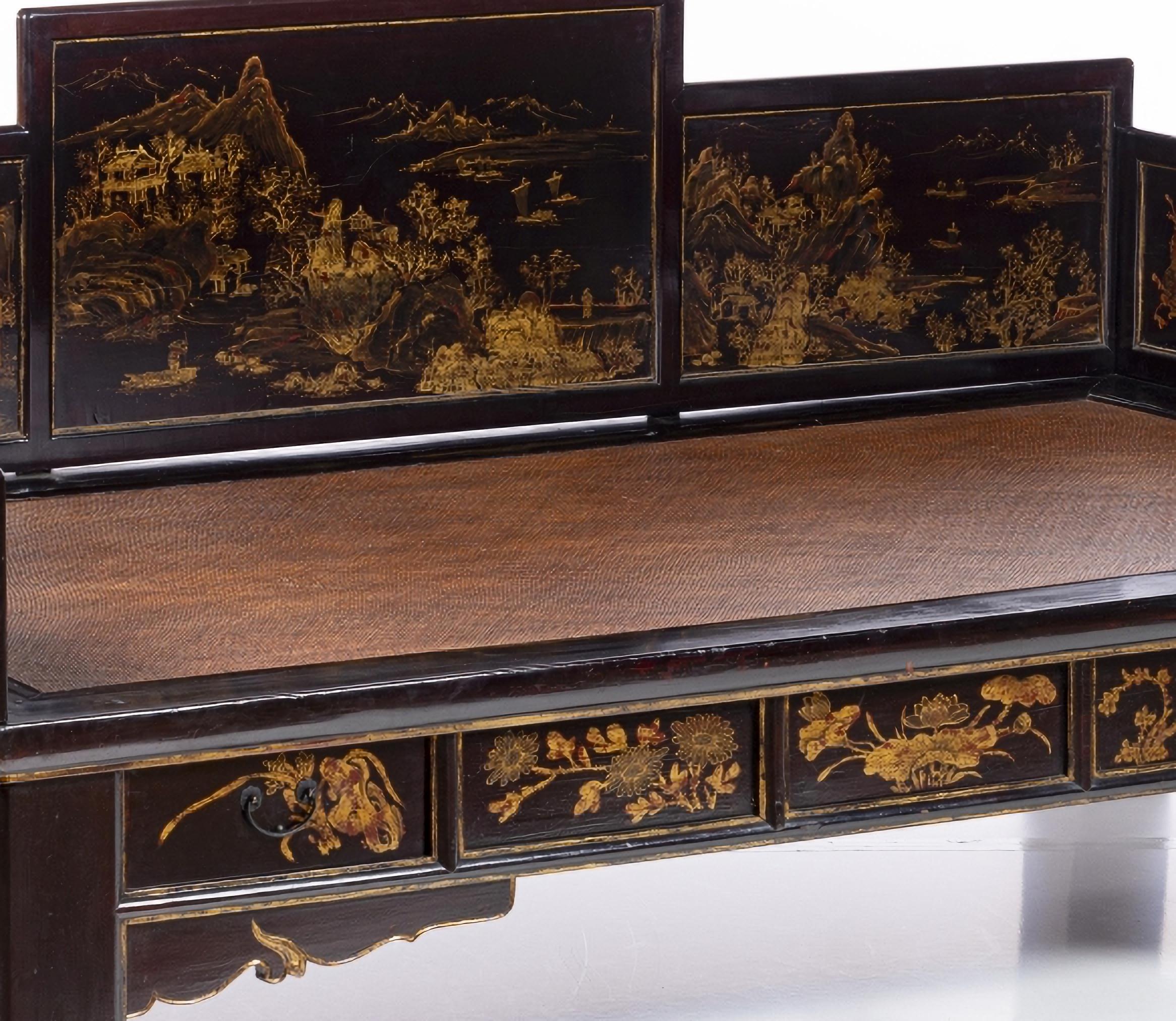 Chinese Export RARE CHINESE OPIUM BED 19th Century For Sale