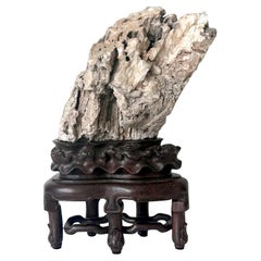 Rare Chinese Xuan Scholar Stone on Display Stand