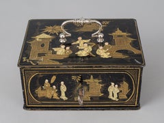 Rare Chinoiserie Lacquered Strong Box