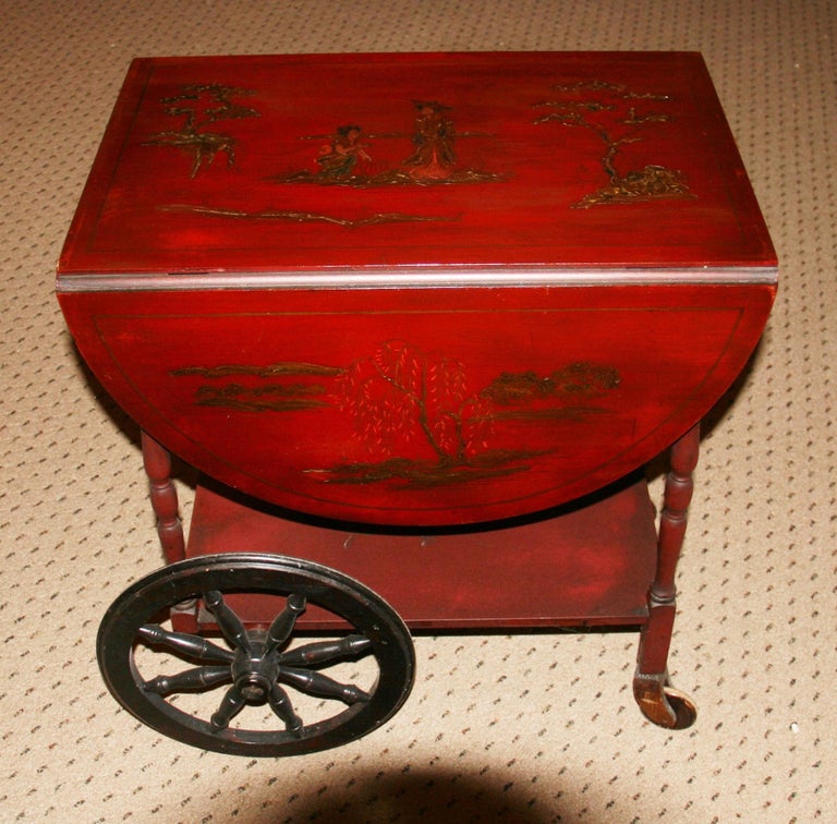 素敵な Tea Chinoiserie Rare Cart carts tea | 1stDibs at Sale For 工芸品