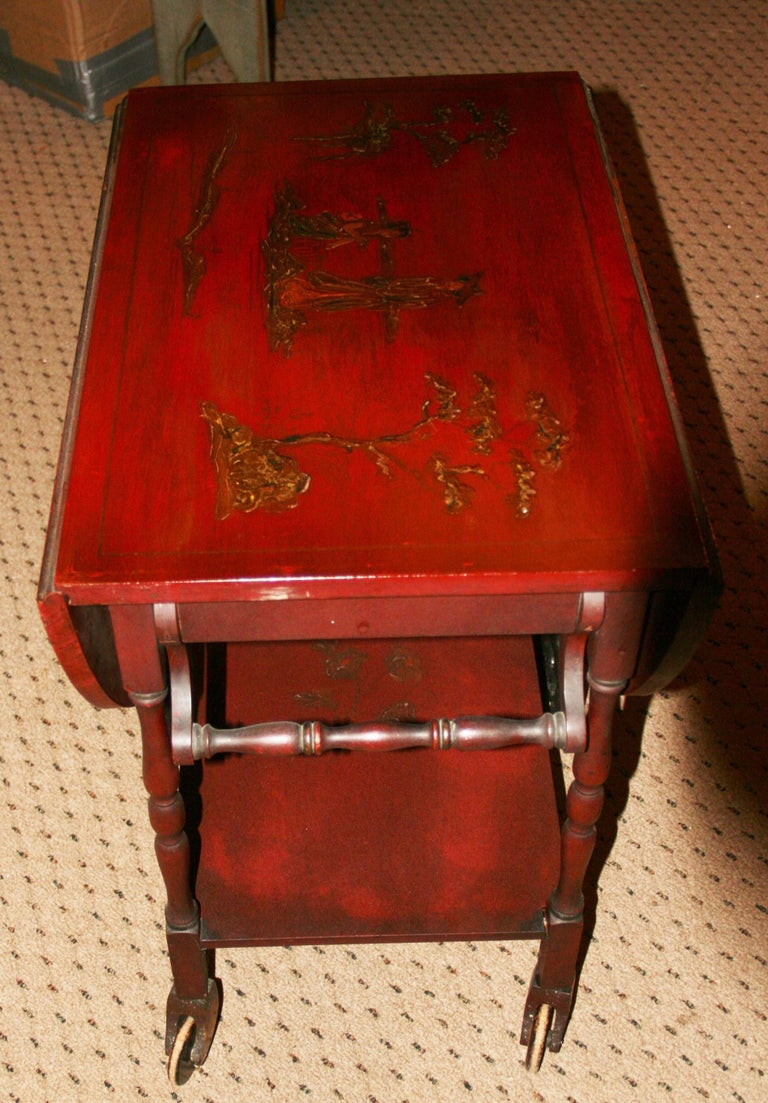 Rare Chinoiserie Tea Cart For Sale at 1stDibs | tea carts