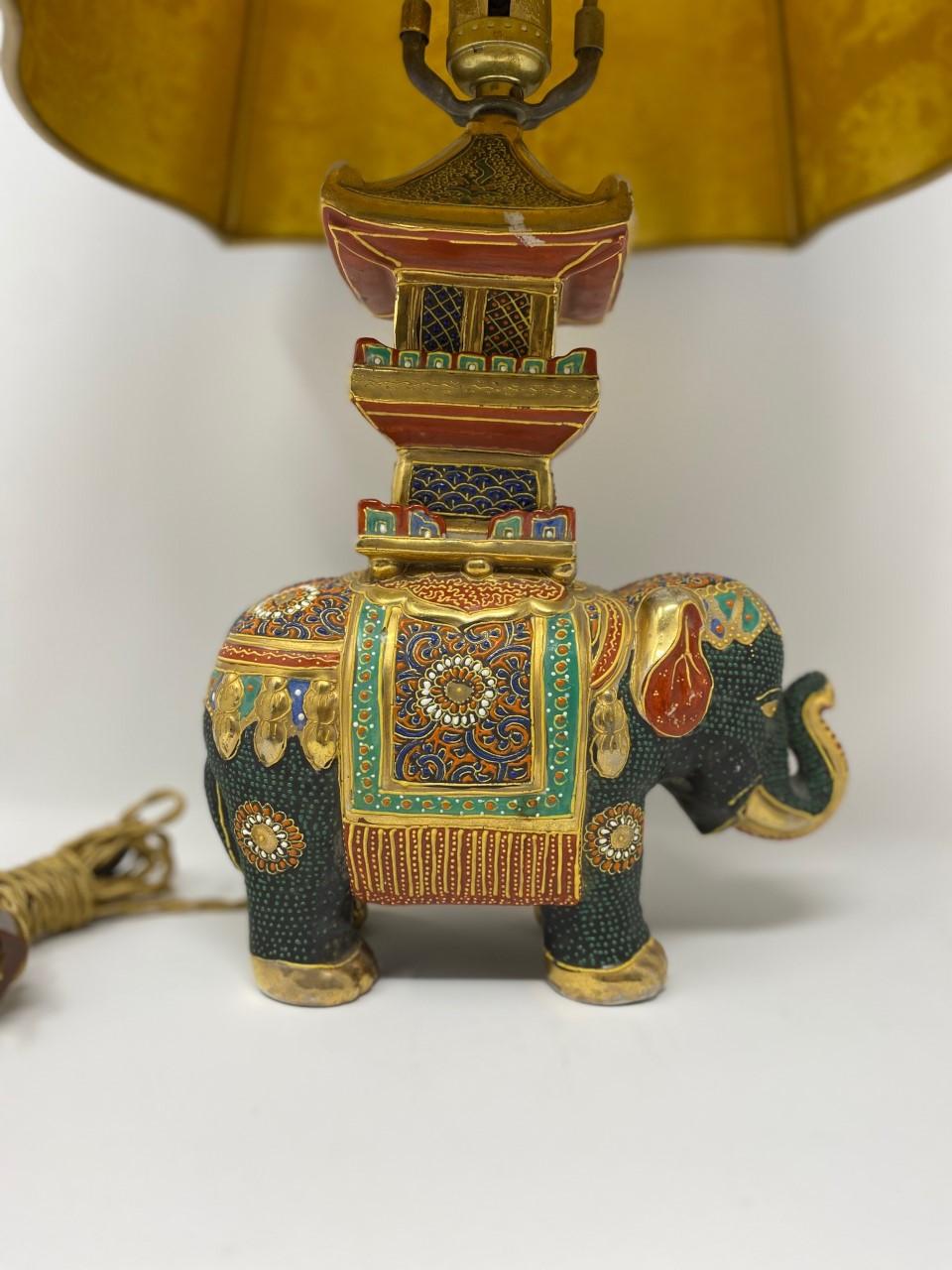 vintage elephant lamp