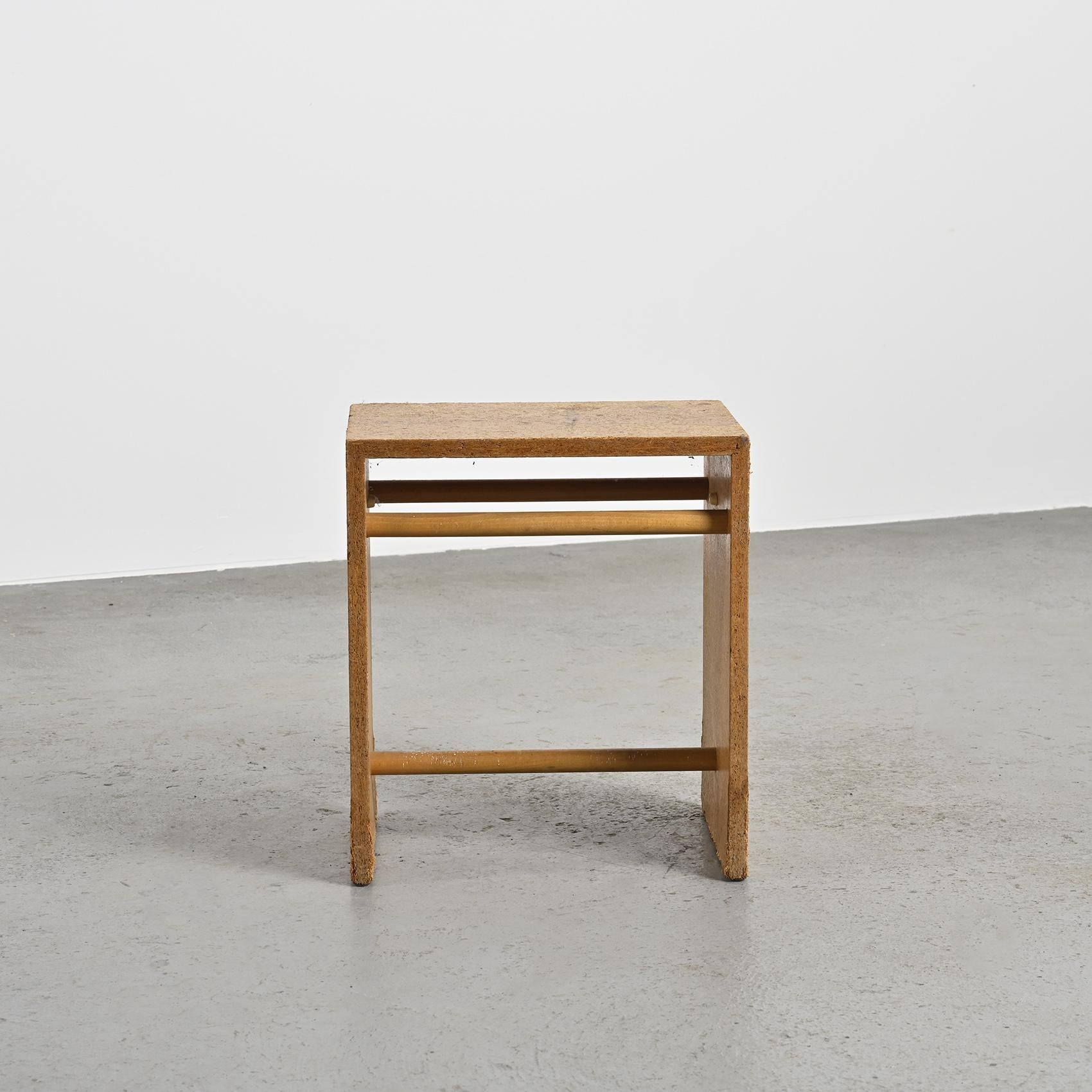 Mid-Century Modern Rare tabouret en aggloméré de Max Bill, Ulm, circa 1962 en vente