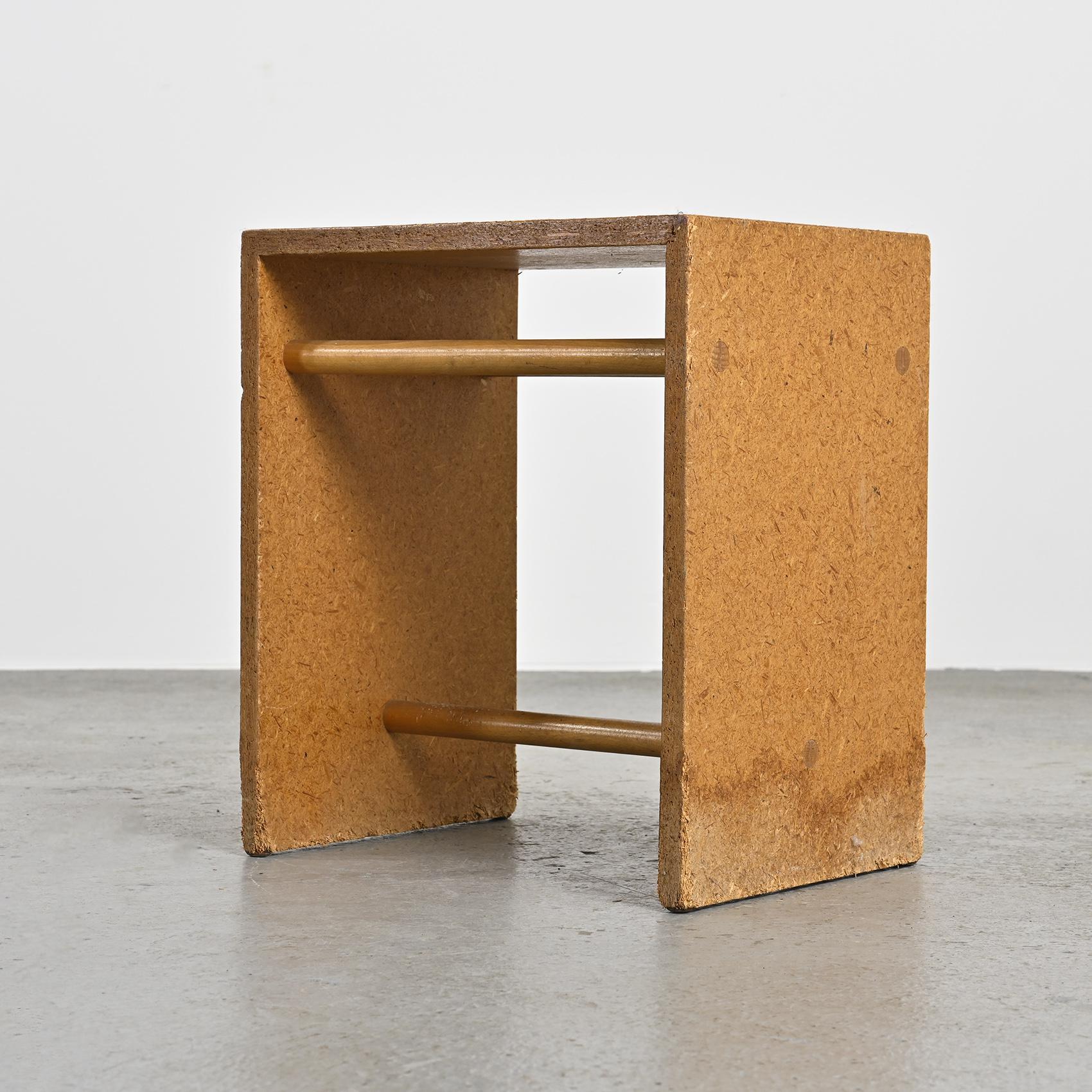 Allemand Rare tabouret en aggloméré de Max Bill, Ulm, circa 1962 en vente