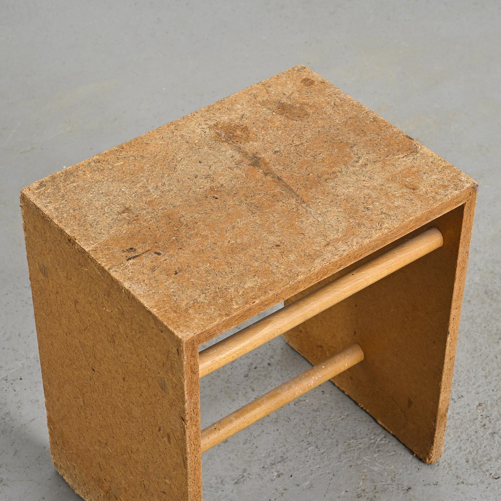 20ième siècle Rare tabouret en aggloméré de Max Bill, Ulm, circa 1962 en vente