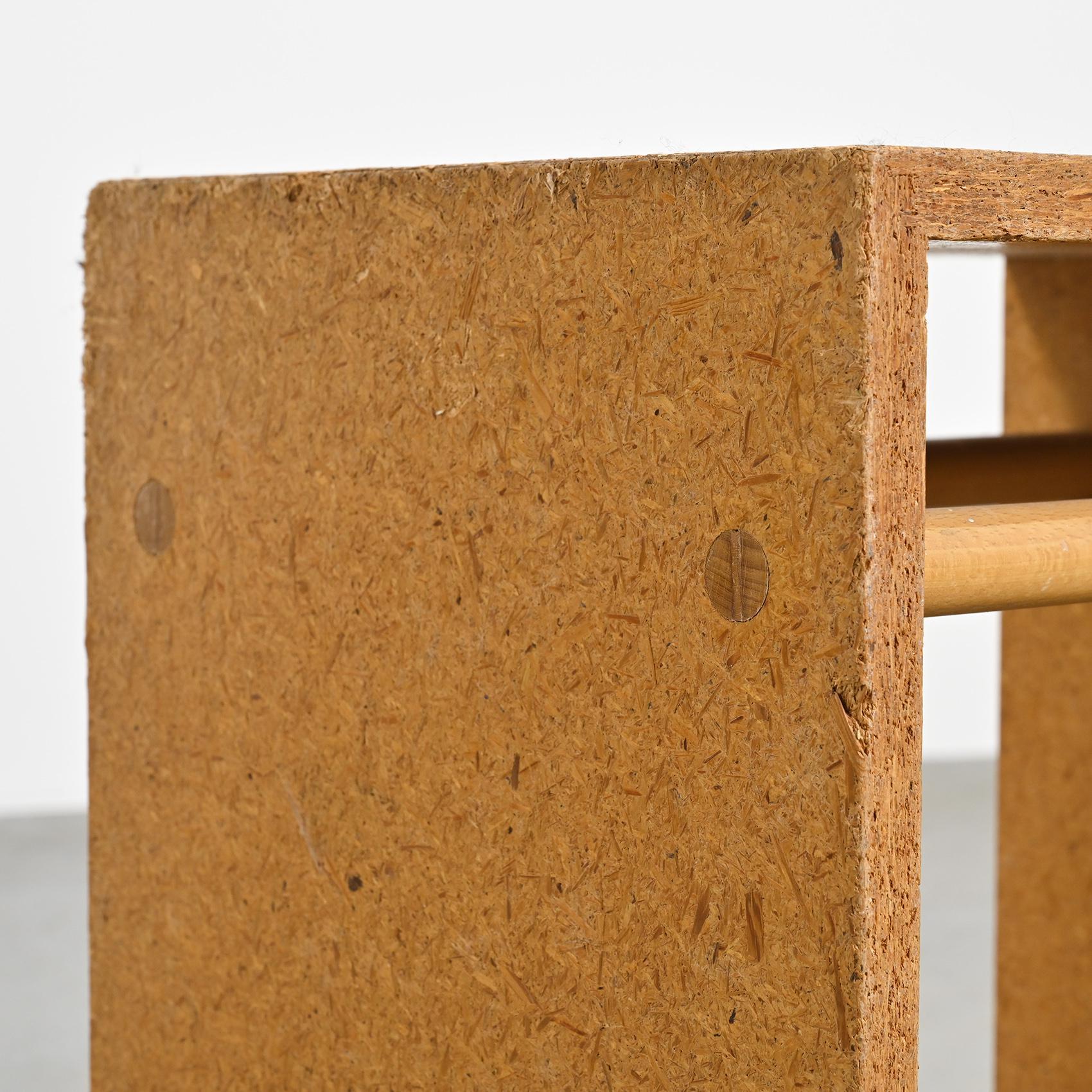 Bois Rare tabouret en aggloméré de Max Bill, Ulm, circa 1962 en vente