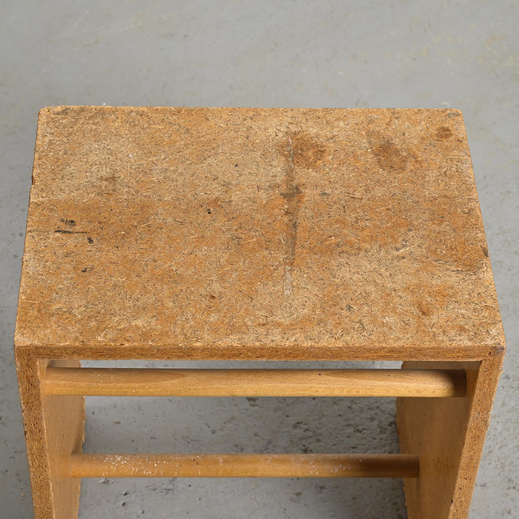 Rare tabouret en aggloméré de Max Bill, Ulm, circa 1962 en vente 2