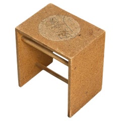 Rare tabouret en aggloméré de Max Bill, Ulm, circa 1962