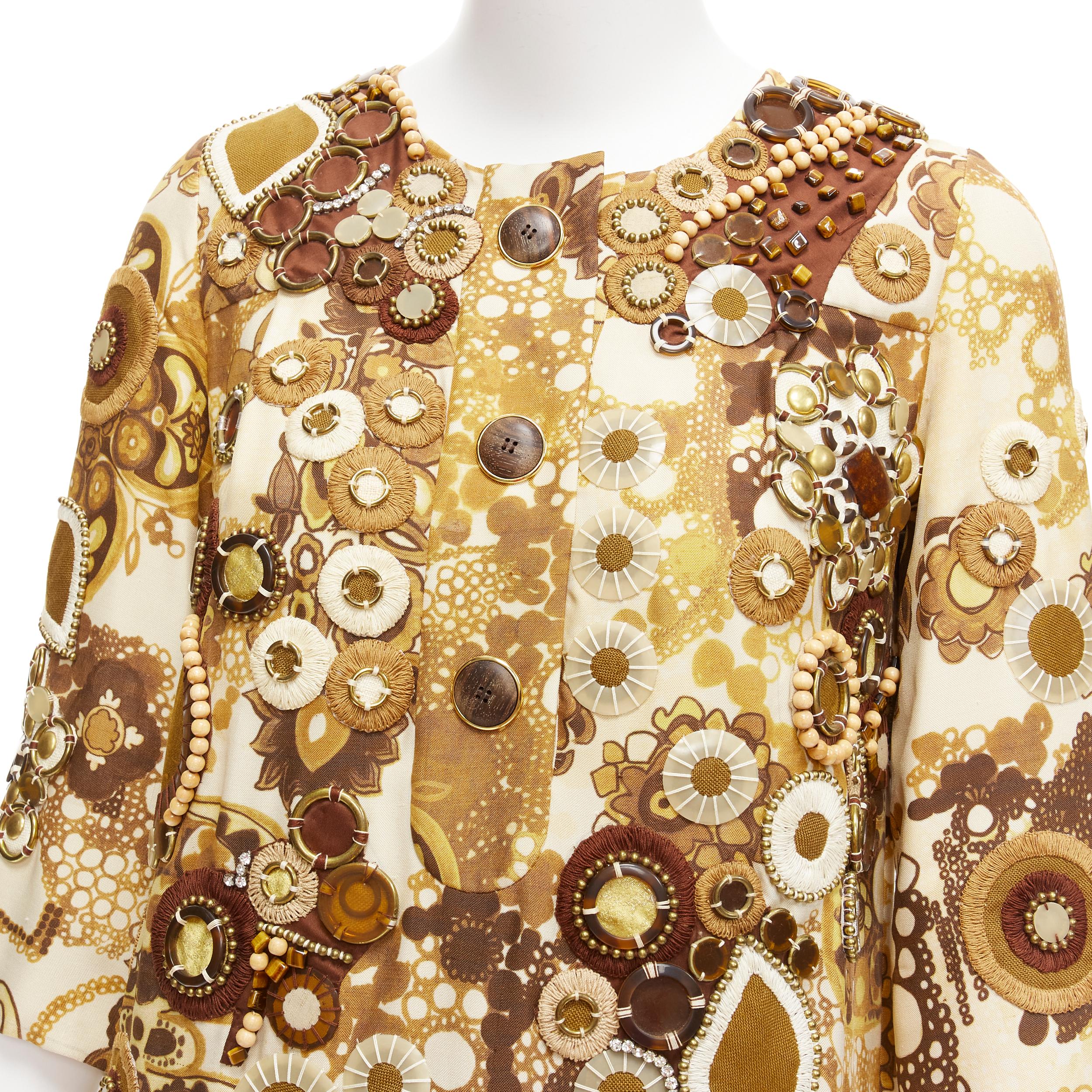 rare CHLOE 2007 Runway Phoebe Philo Ficelle brown floral embellished shift dress FR34 XS
Reference: CC/A00396
Brand: Chloe
Designer: Phoebe Philo
Collection: 2007 SS - Runway
Material: Silk
Color: Brown, Beige
Pattern: Floral
Closure: Button
Lining: