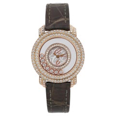 Chopard Happy Diamonds Montre avec cadran en or rose 18 carats et argent 209245-5001
