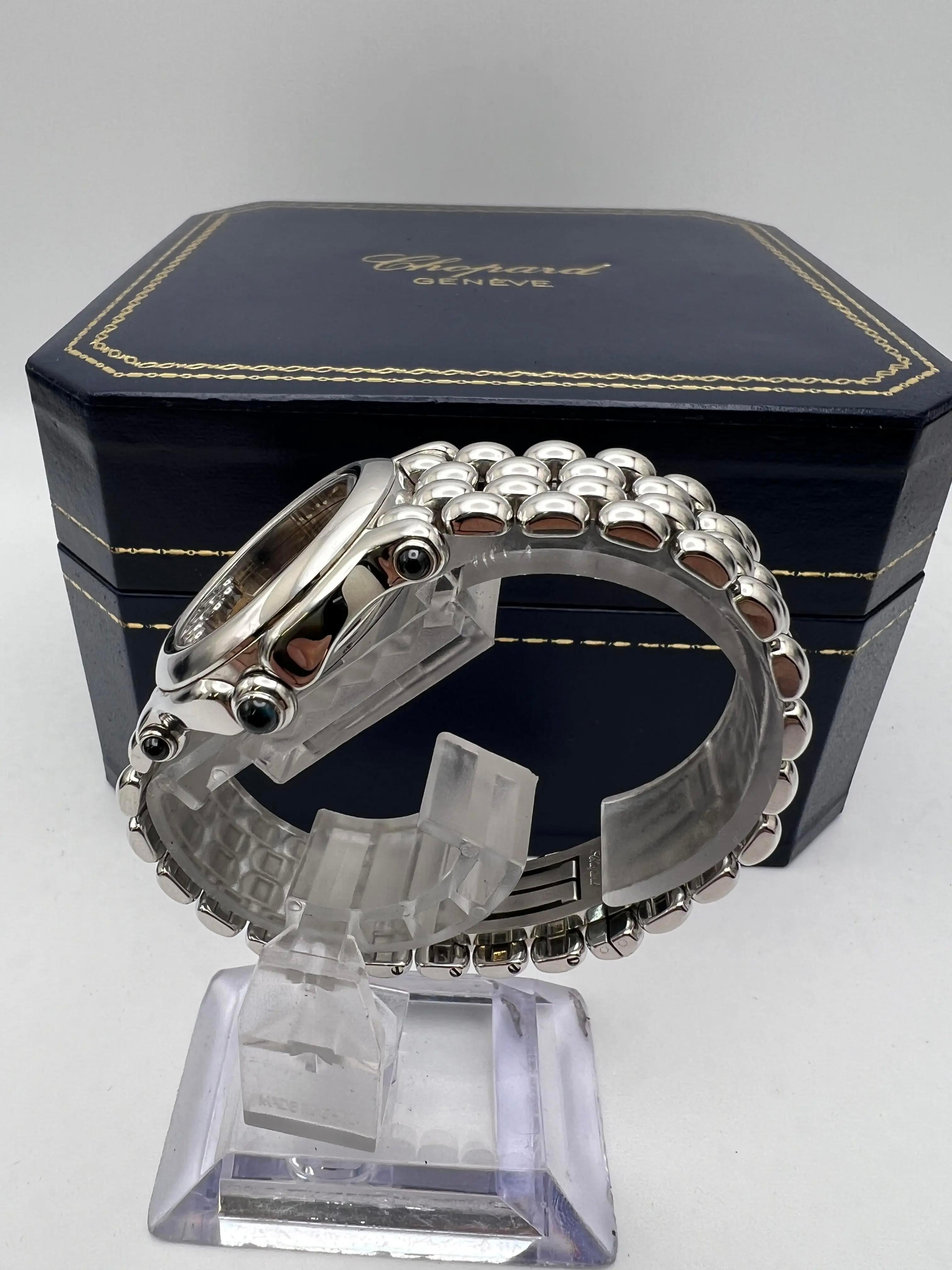 Seltene Chopard Happy Sport 32mm 7 Diamant Champagner Zifferblatt Box Set 27/8236-23 im Angebot 2