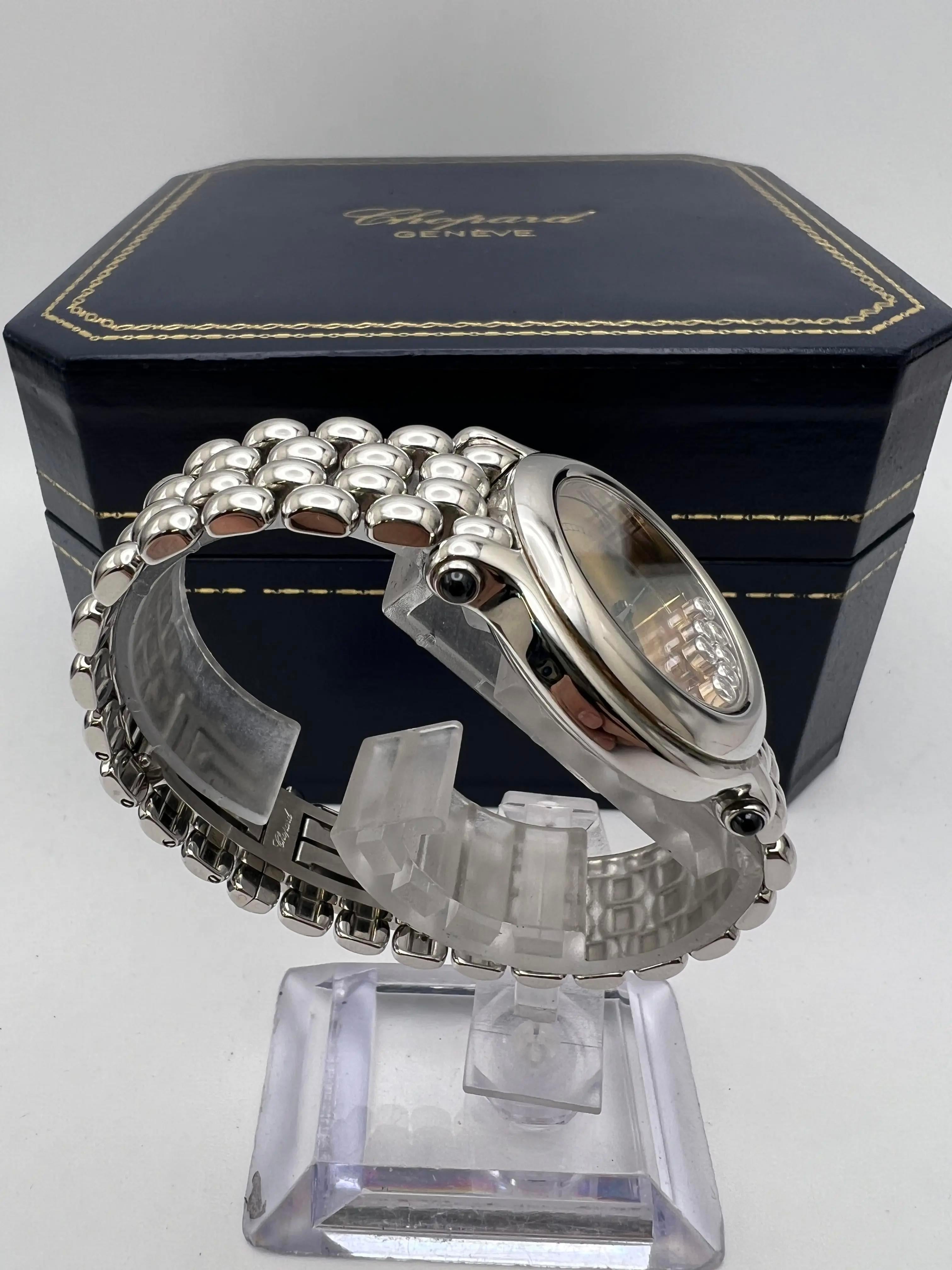 Seltene Chopard Happy Sport 32mm 7 Diamant Champagner Zifferblatt Box Set 27/8236-23 im Angebot 4