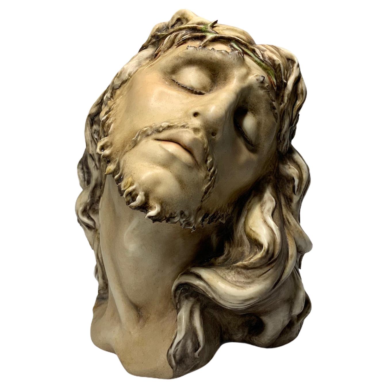 Rare Christ Porcelain Bust