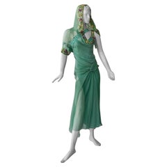 Rare Christian Dior 2002 Iconic Runway Caftan Dress As Seen on Alicia Keys