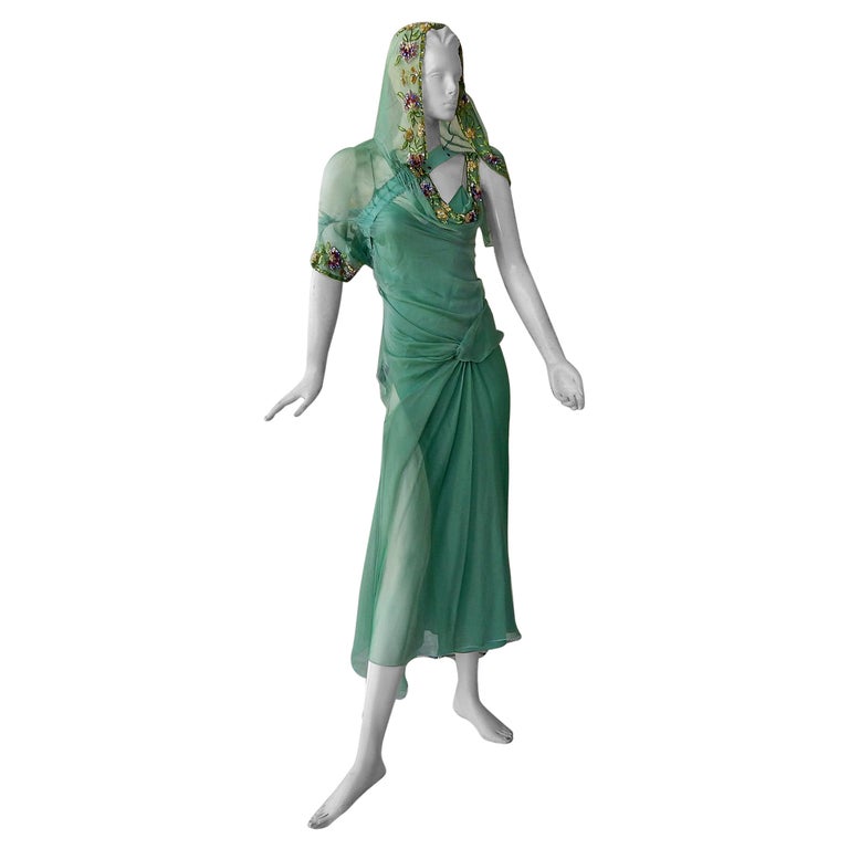 Rare Christian Dior 2002 Iconic Runway Caftan Dress As Seen on Alicia Keys  at 1stDibs | kys dior, alicia keys dior, dior hooded dress