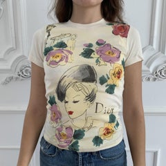 ¡¡¡Raro!!! NWT Christian Dior & John Galliano 2005 Nuevo con etiqueta Top Camiseta y2k
