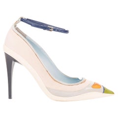 Escarpins Mary Jane en satin verni « sportif » CHRISTIAN DIOR 2014, collection défilé de Raf Simons (pièce rare)