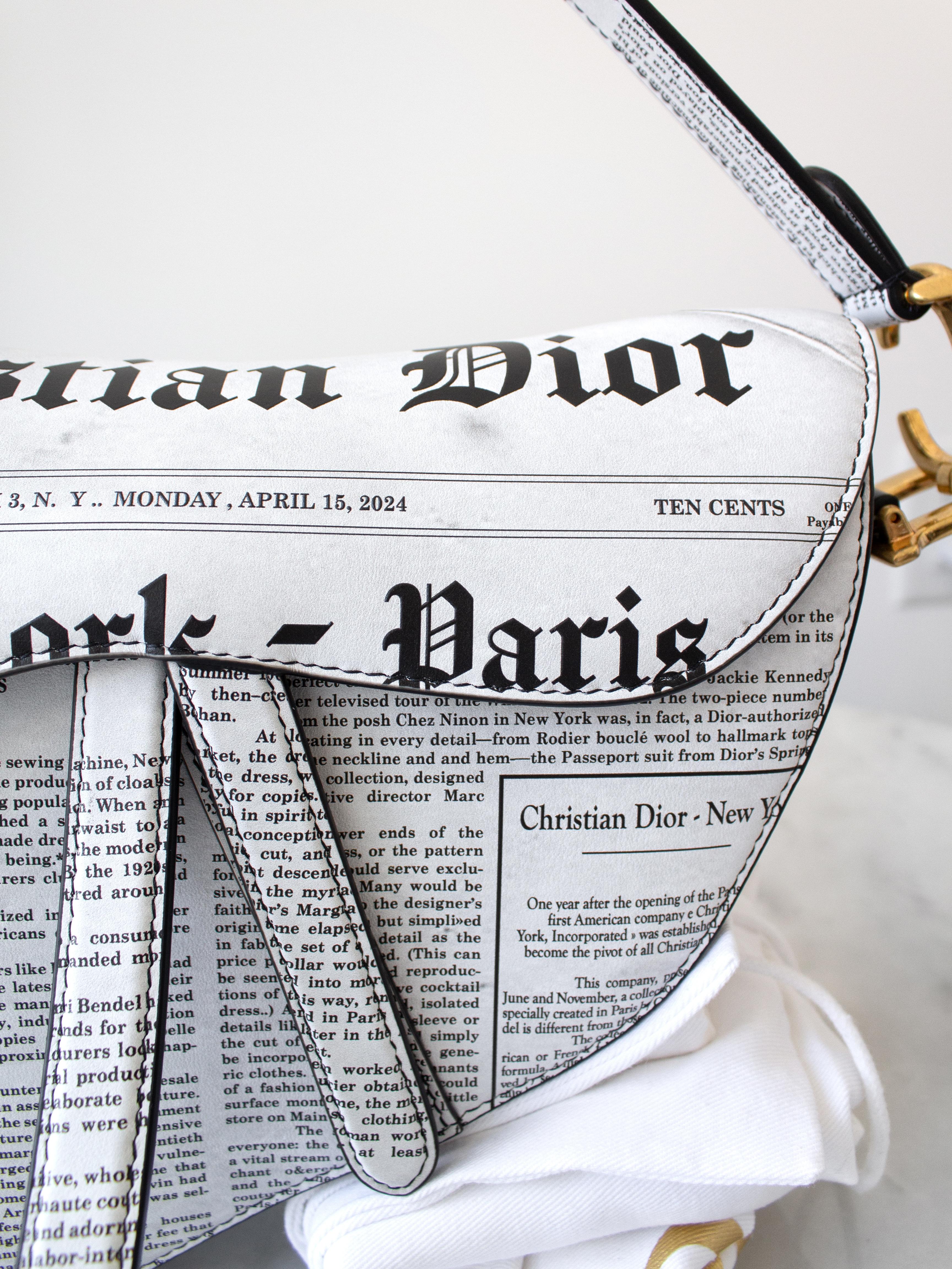 Christian dior newspaper bag clearance