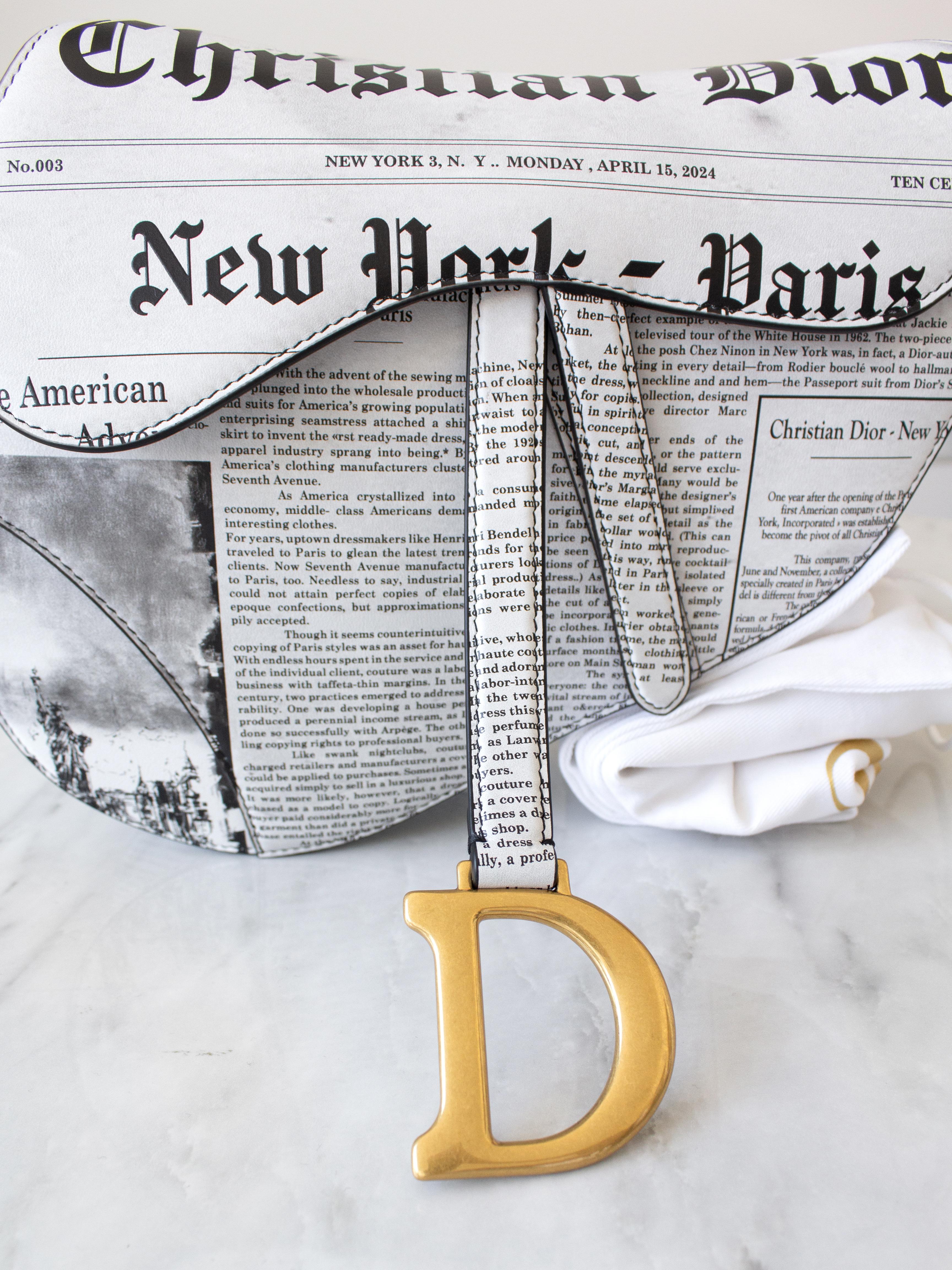 dior saddle newspaper