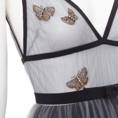 rare CHRISTIAN DIOR 2024 Runway bead embroidered pleated tulle maxi gown