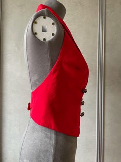 Rare Christian Dior by Galliano Red Corset Bustier Vest – Vintage Runway Piece