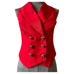 Rare Christian Dior by Galliano Red Corset Bustier Vest – Vintage Runway Piece