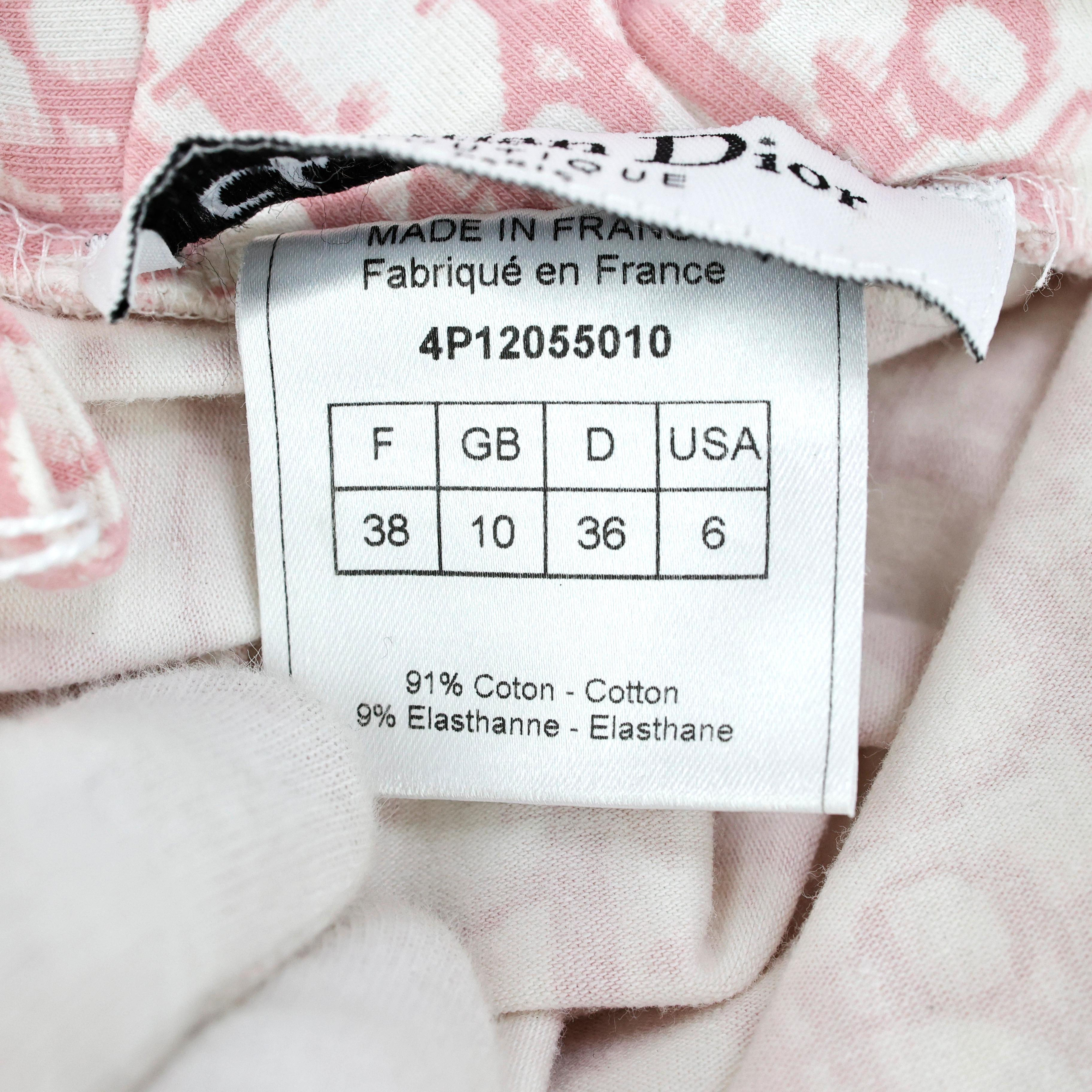 Women's Rare Christian Dior by John Galliano 2000 Diorissimo Pink Monogram Top For Sale