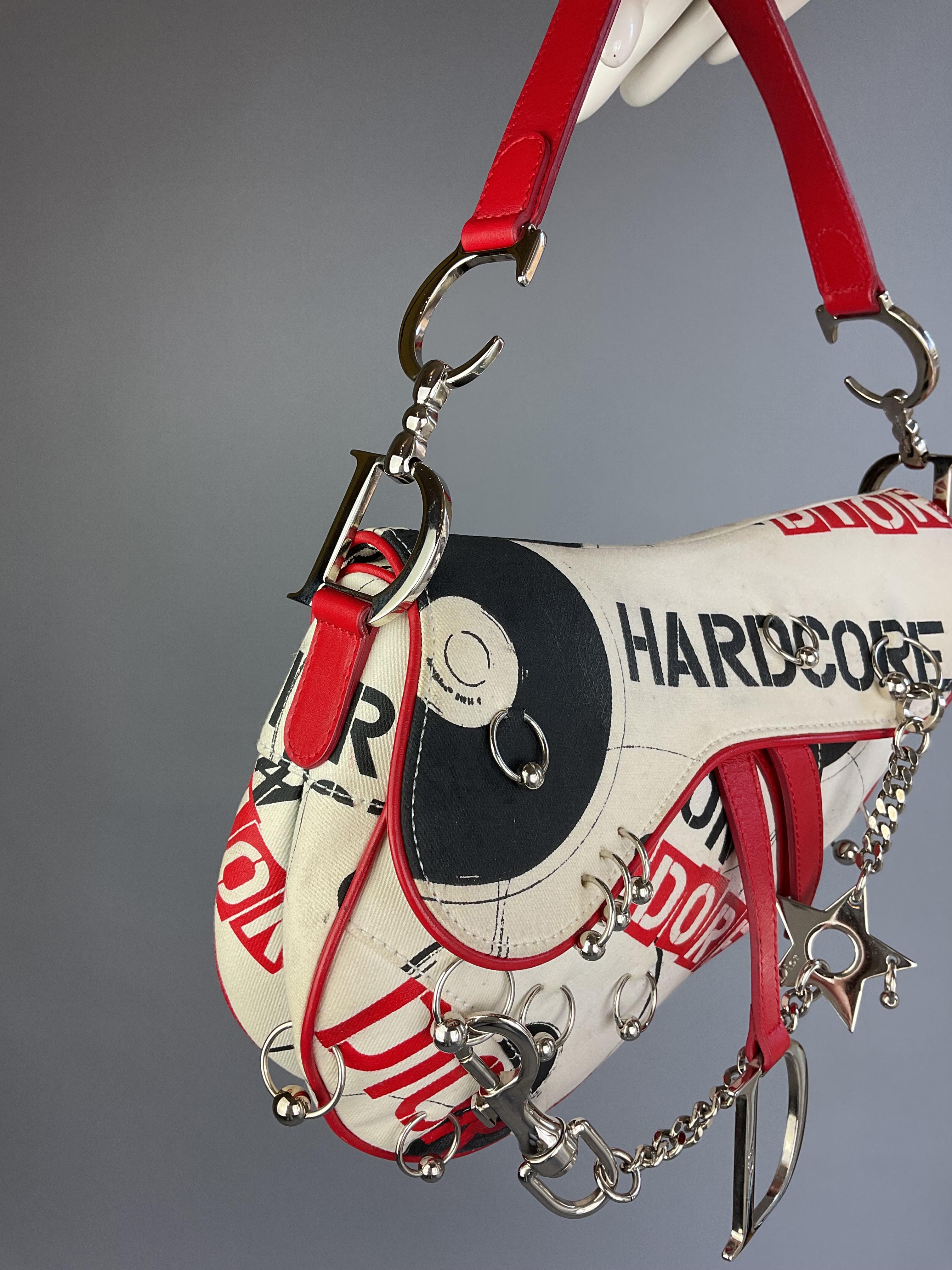 Women's Rare Christian Dior by John Galliano 2004 Piercing Hardcore Saddle Bag