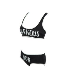 Rare Christian Dior By John Galliano Black And White Bikini