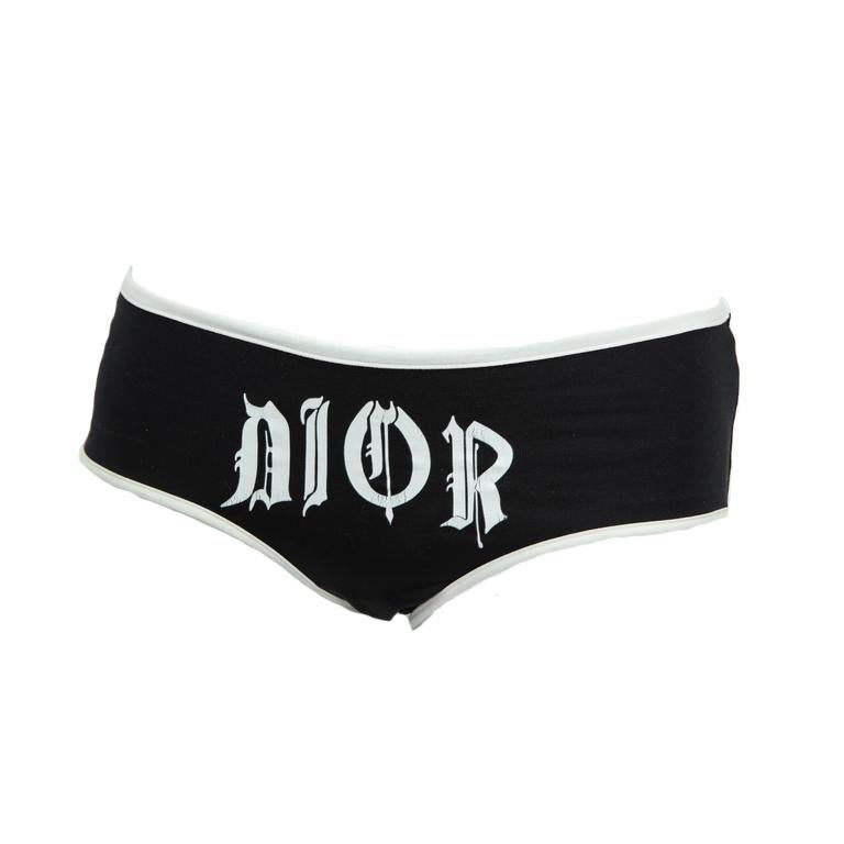 Seltener Christian Dior by John Galliano Schwarzer und weißer Bikini in Schwarz und Weiß im Angebot 3