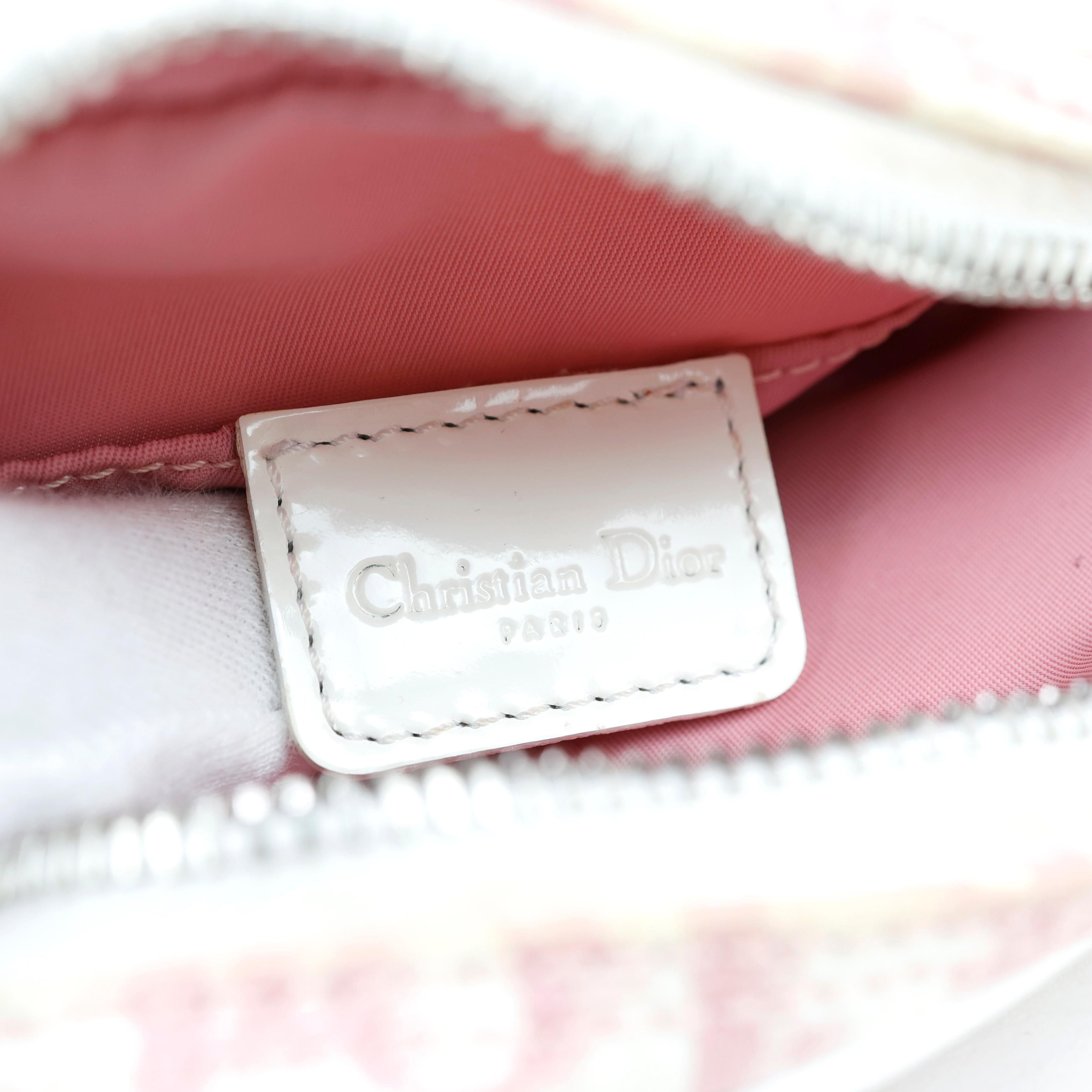 RARO Bolso cruzado monograma rosa Christian Dior by John Galliano Diorissimo en venta 4