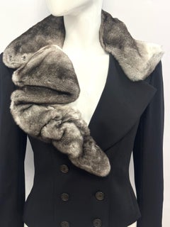 Rare Christian Dior by John Galliano F/W 2001 Orylag fur trimmed jacket