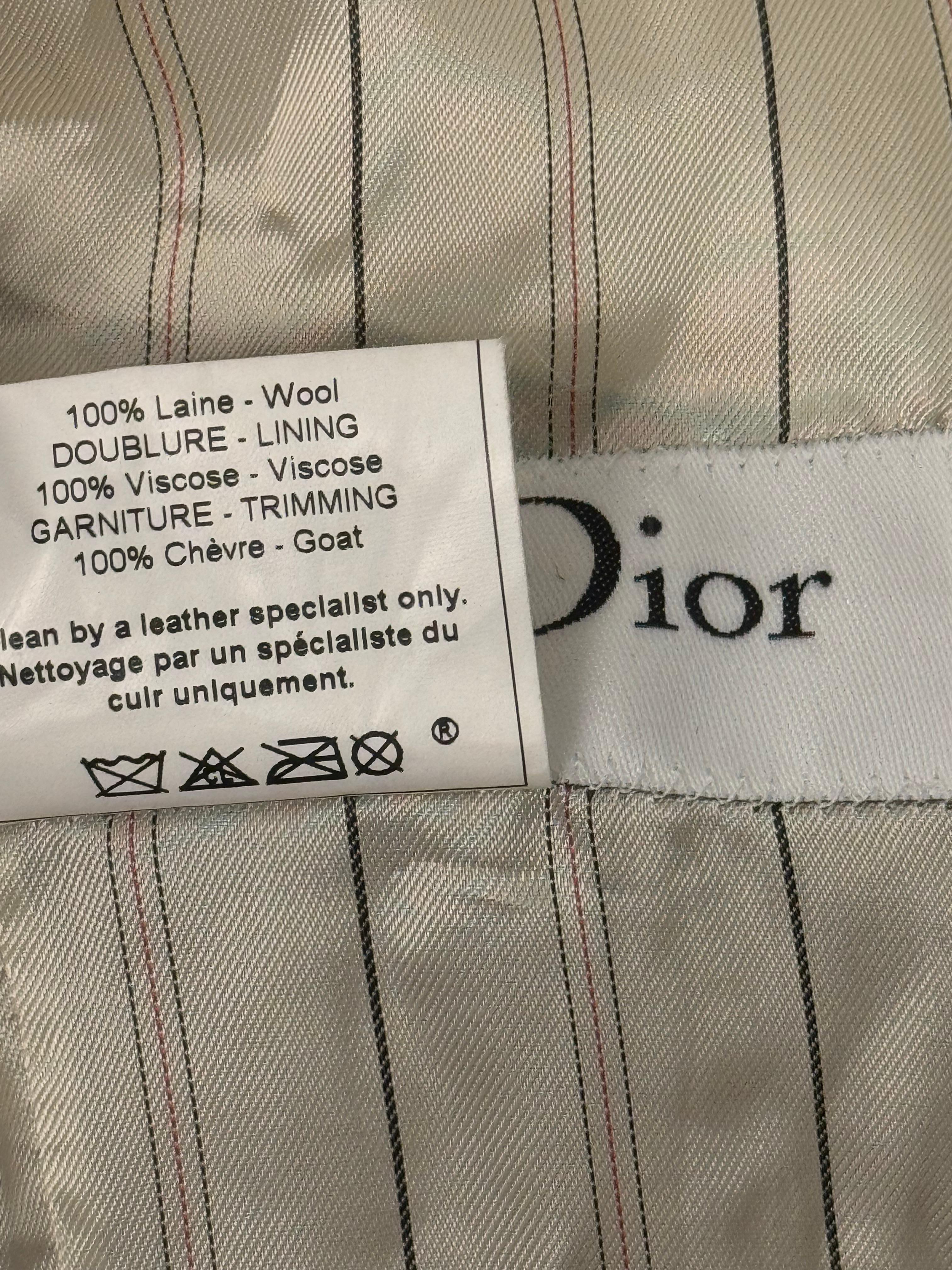 Rare Christian Dior by John Galliano runway F/W 2001 jacket en vente 13
