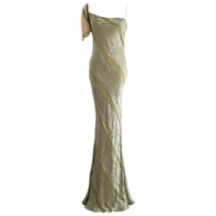 Raro abito di John Galliano for Christian Dior P/E 1998 impreziosito da perle finte verdi